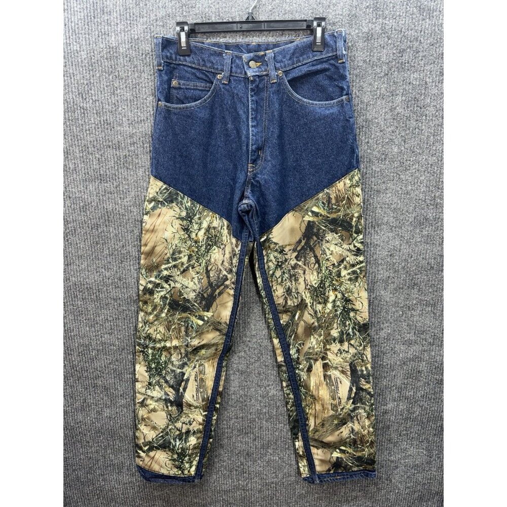 Vintage Prison Blues True Timber Camo Jeans Mens 32x32 Brush Double Knee USA